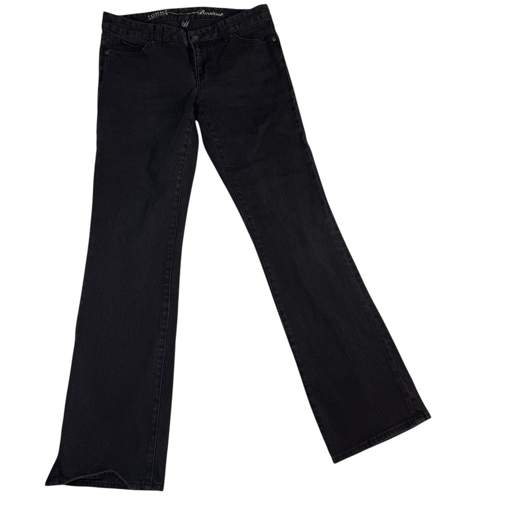 Tommy Hilfiger Modern Bootcut Jeans Black Women's Size 6 Flap Pockets Stretch - Picture 3 of 11
